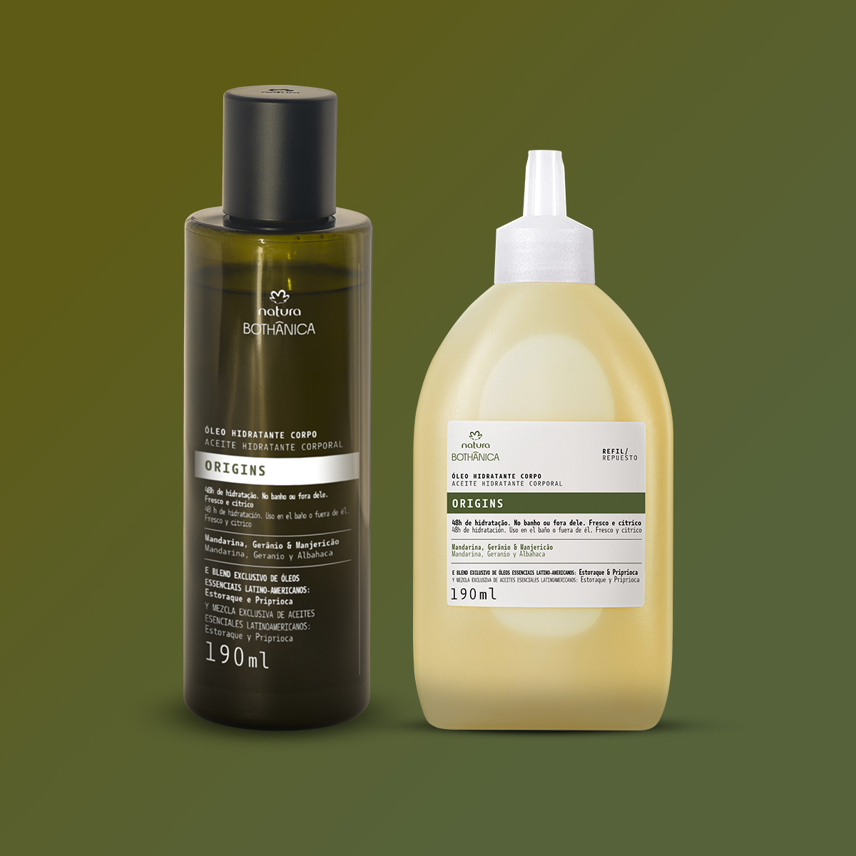 Kit Bothânica Óleo Hidratante Corporal Origins e Refil (2 produtos)