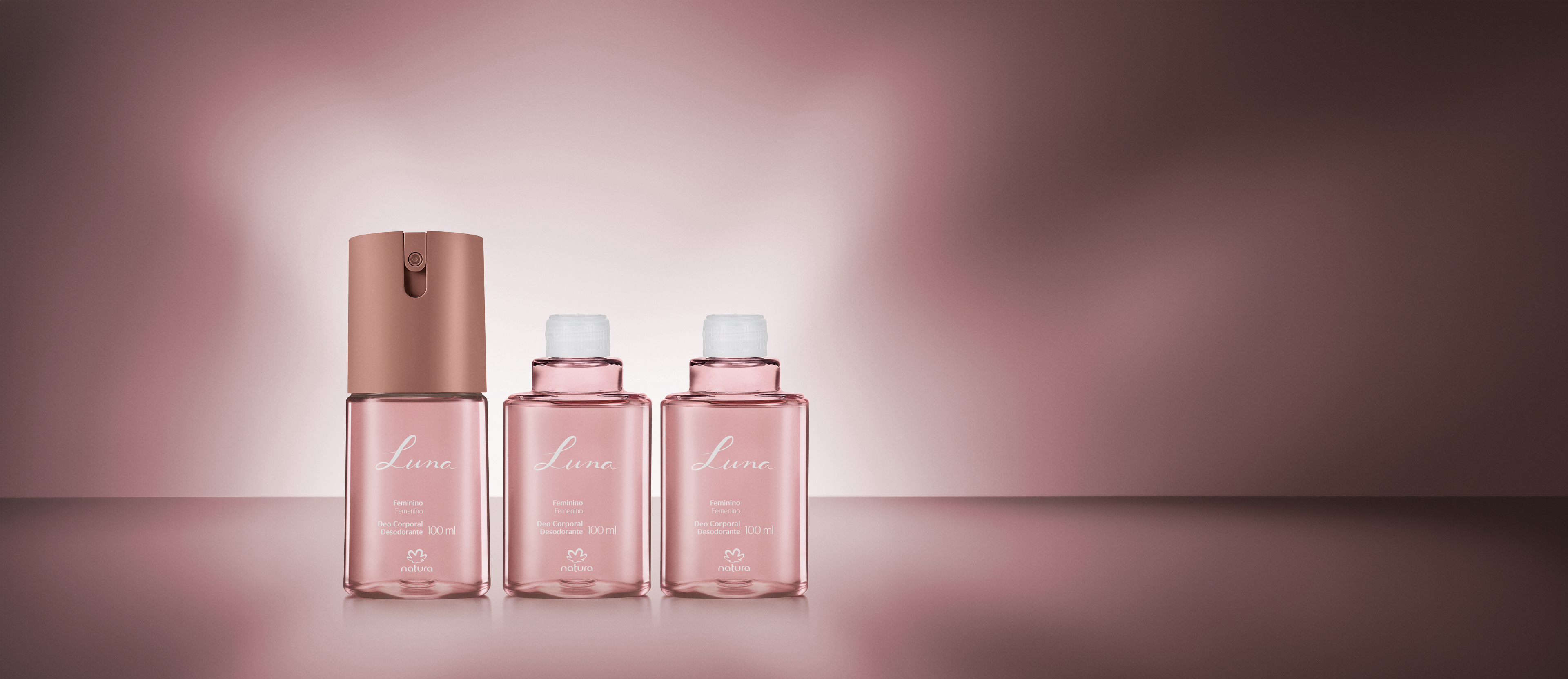 Kit Desodorante Corporal Luna Feminino (3 produtos)
