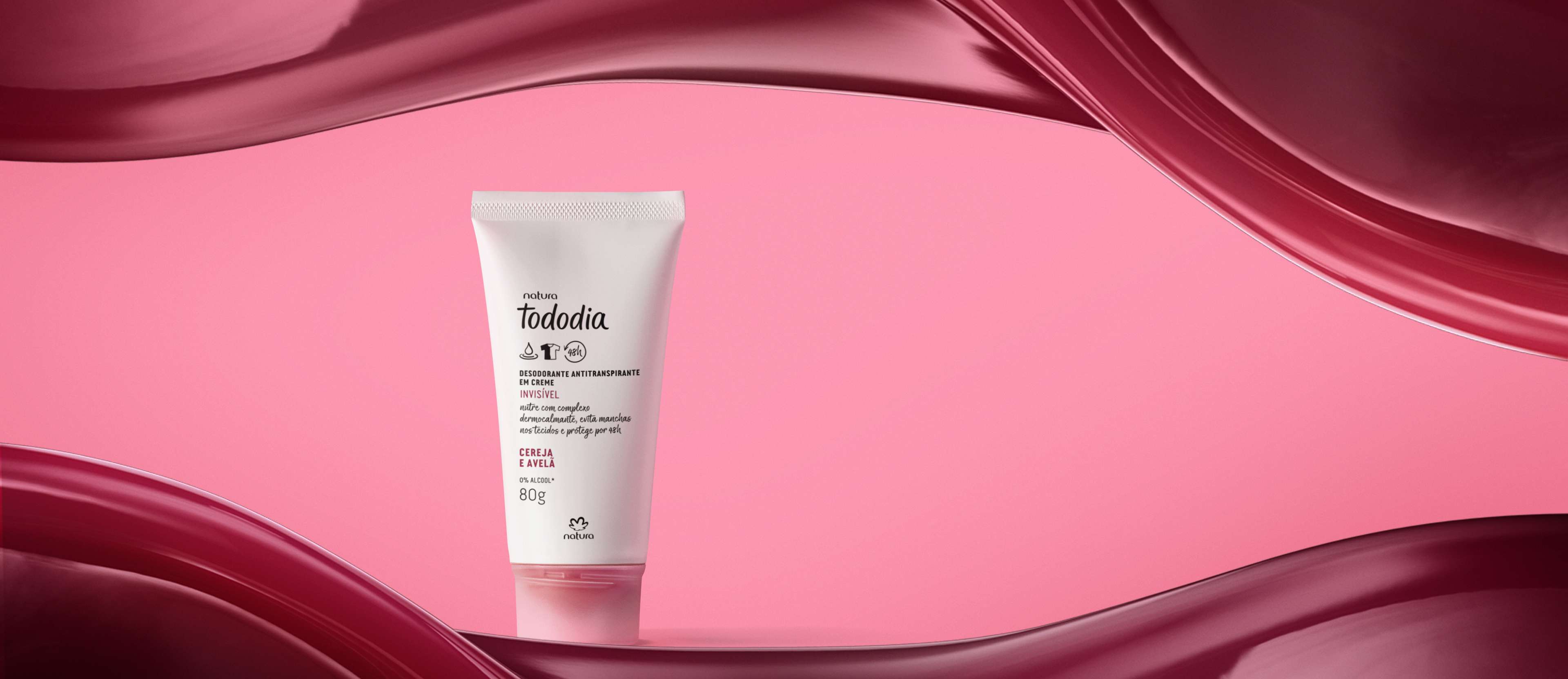 Desodorante Antitranspirante em Creme Tododia Cereja e Avelã