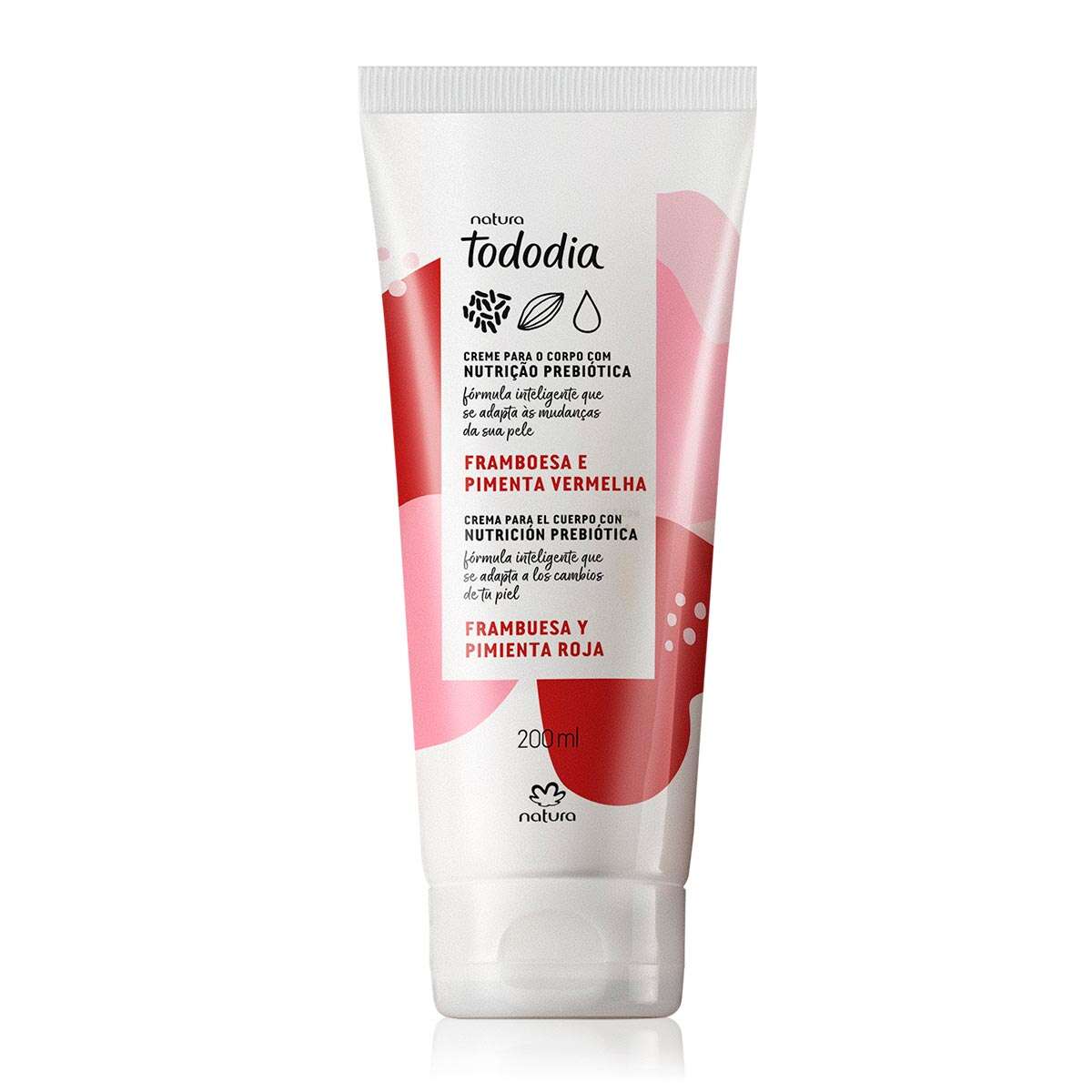 Creme Desodorante Nutritivo Para o Corpo Tododia Framboesa e Pimenta Vermelha 200 ml