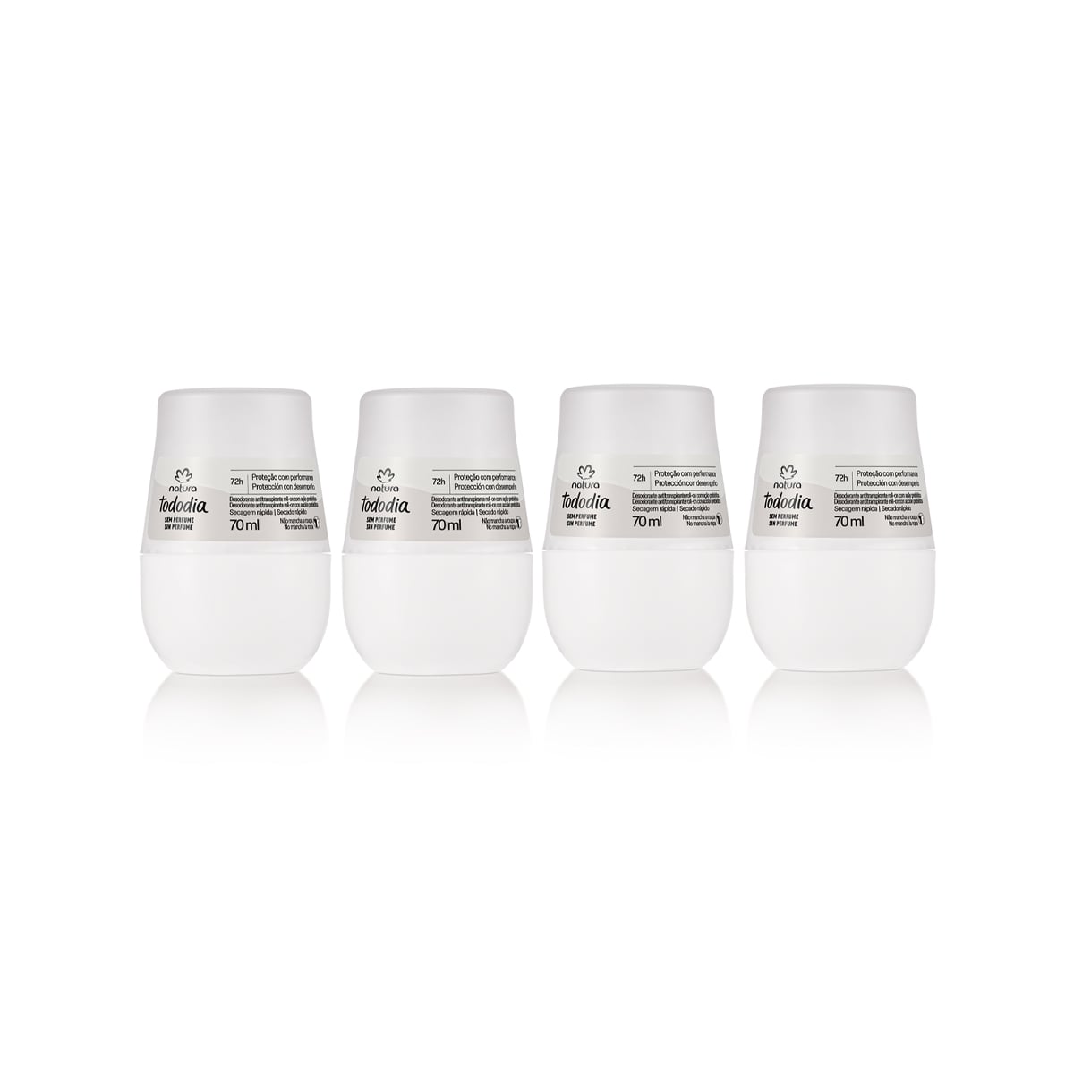 Kit Desodorantes Tododia Sem Perfume (4 produtos)