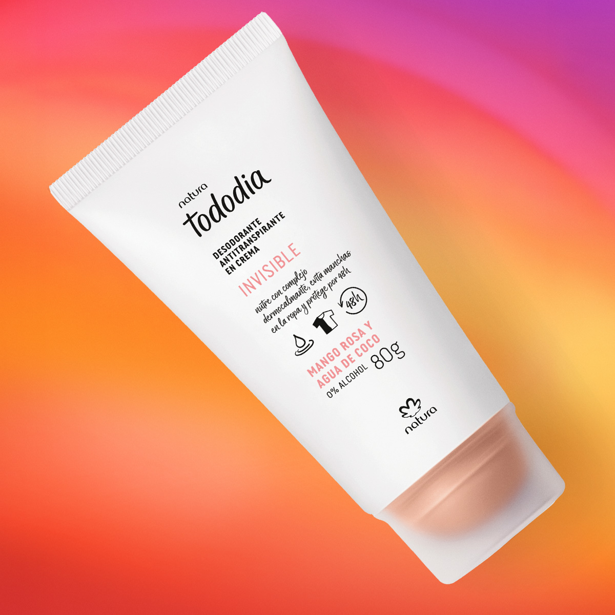 Desodorante Antitranspirante em Creme Tododia Manga Rosa e Água de Coco