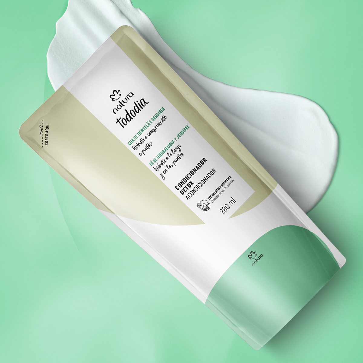 Refil Condicionador Detox Tododia Chá de Hortelã e Gengibre