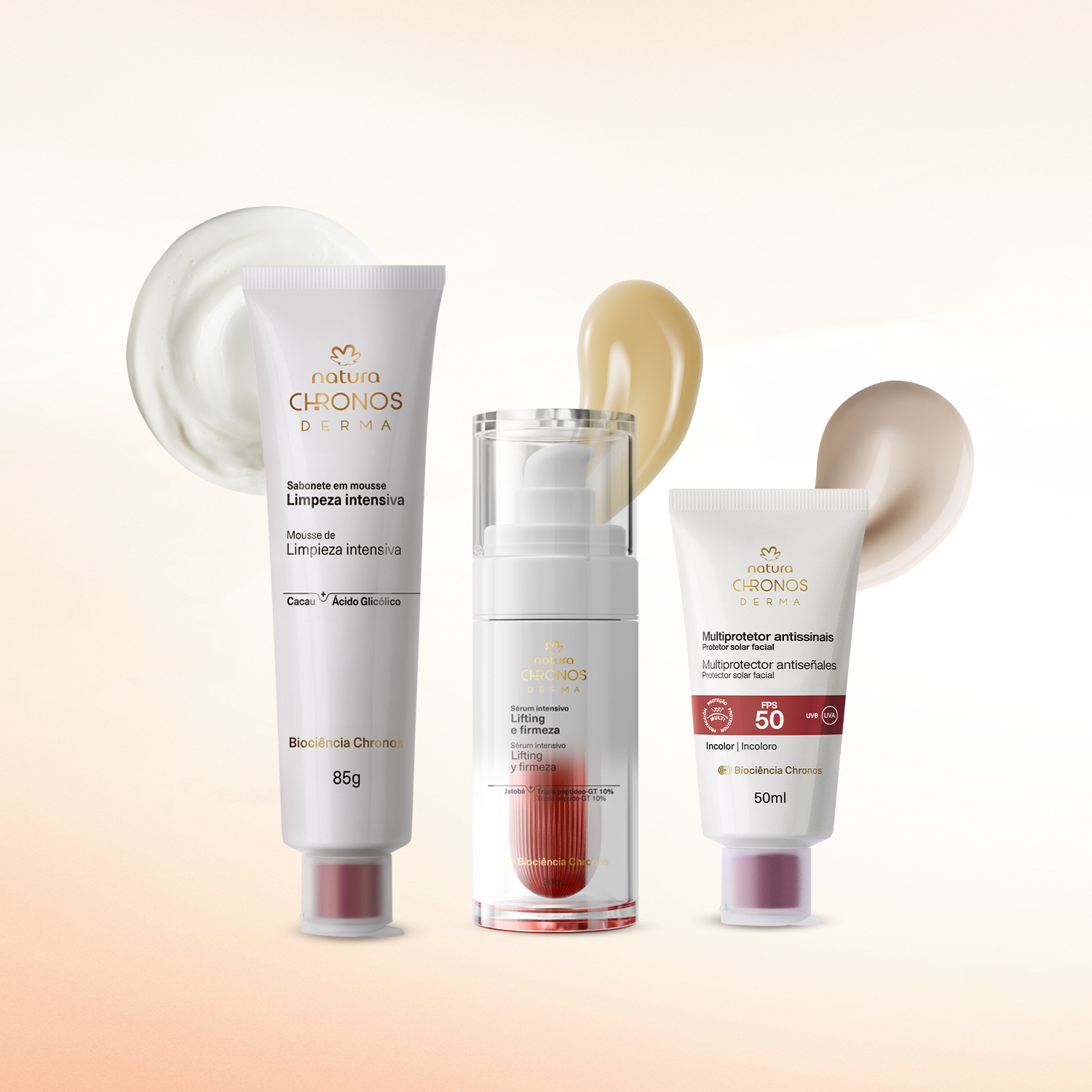 Kit Rotina Flacidez Chronos Derma (3 produtos)