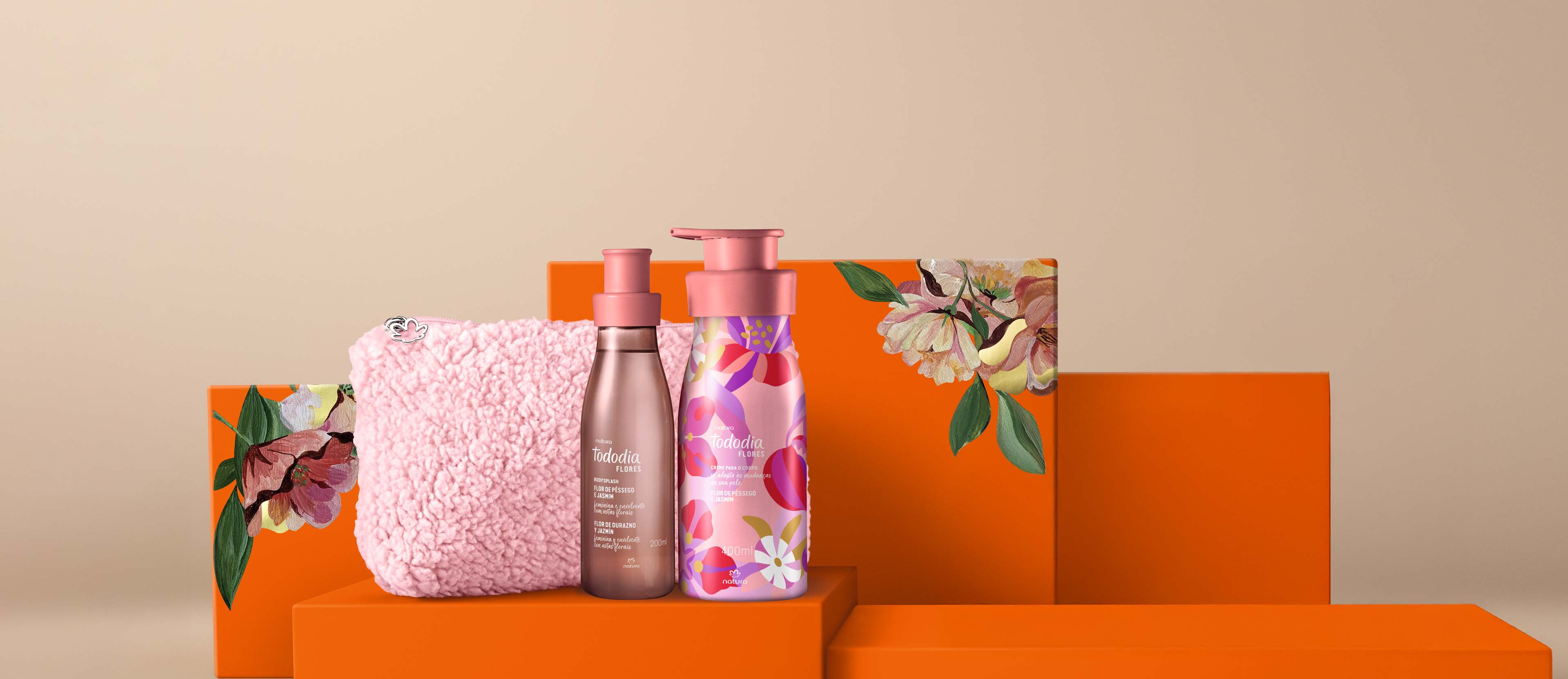 Presente Dia das Mães Tododia Flores com Nécessaire