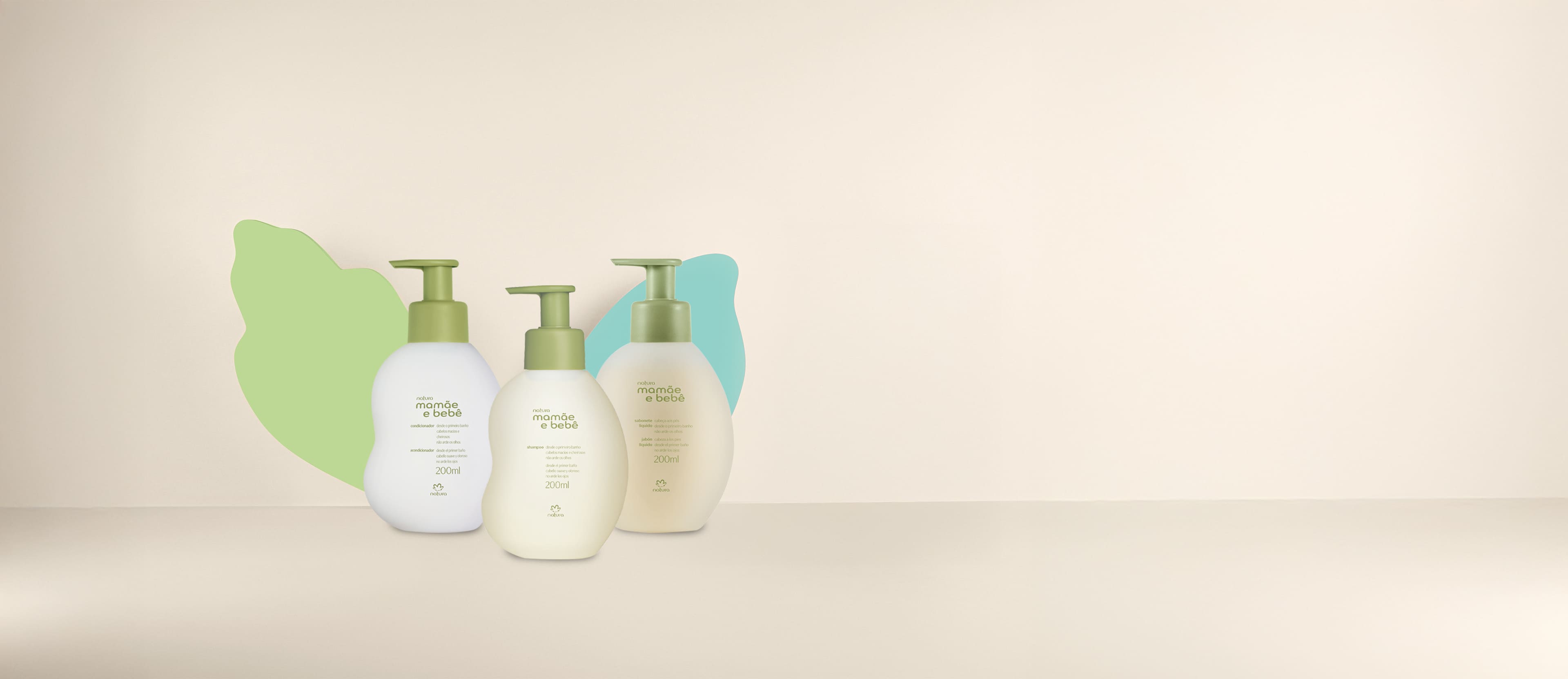 Kit Mamãe e Bebê Shampoo, Condicionador e Sabonete Líquido (3 produtos)