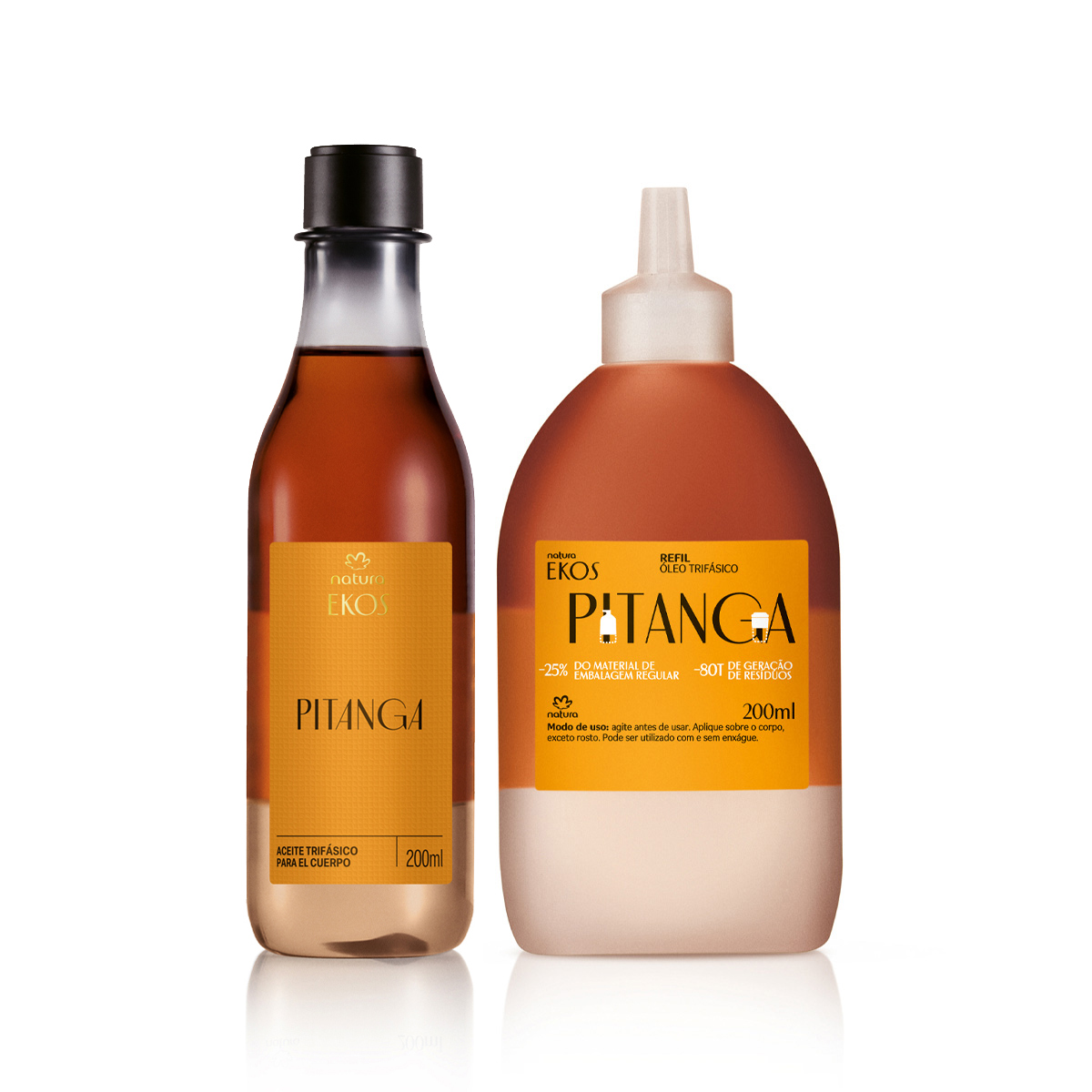 Kit Óleo Trifásico Desodorante Corporal Ekos Pitanga com Refil 200 ml
