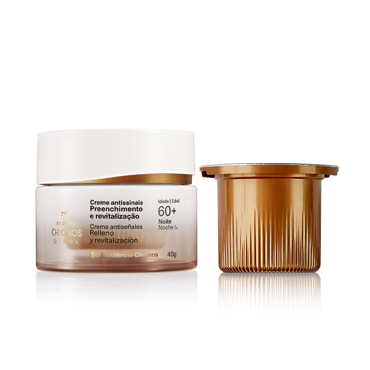 Kit Creme Antissinais 60+ Noite Chronos Derma com Refil
  