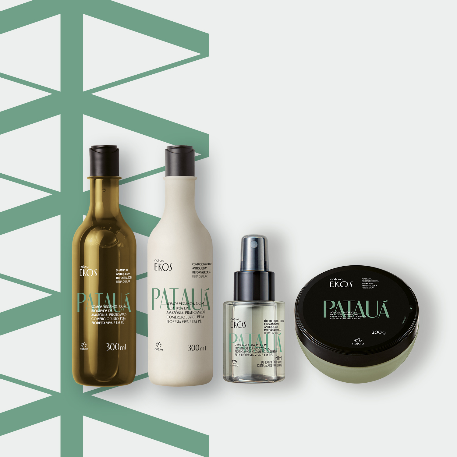Kit Ekos Patauá, Shampoo, Condicionador, Máscara e Óleo (4 produtos)