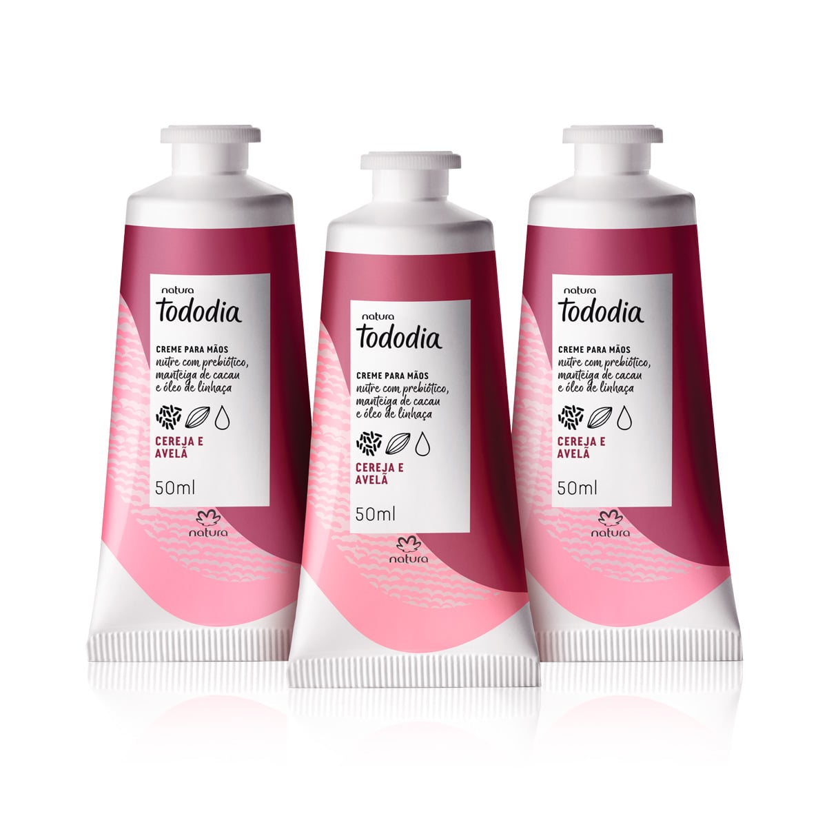 Kit Creme Nutritivo para as Mãos Tododia Cereja e Avelã