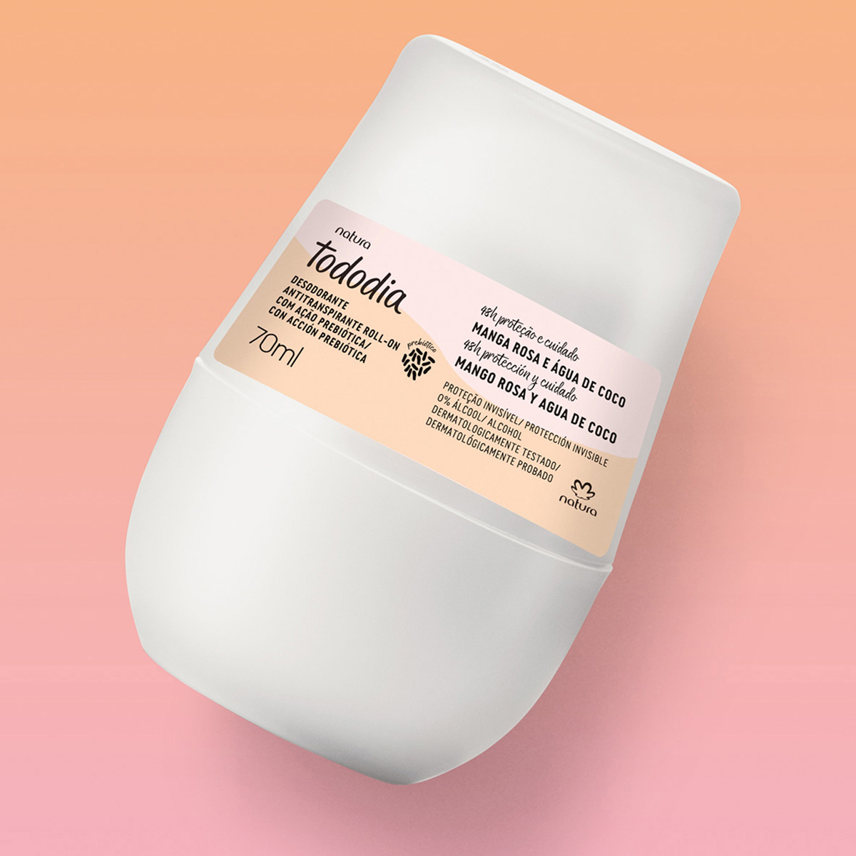 Desodorante Antitranspirante Roll-on Tododia Manga Rosa e Água de Coco