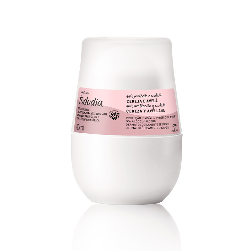 Desodorante antitranspirante roll on Tododia cereza y avellana - 70 ml