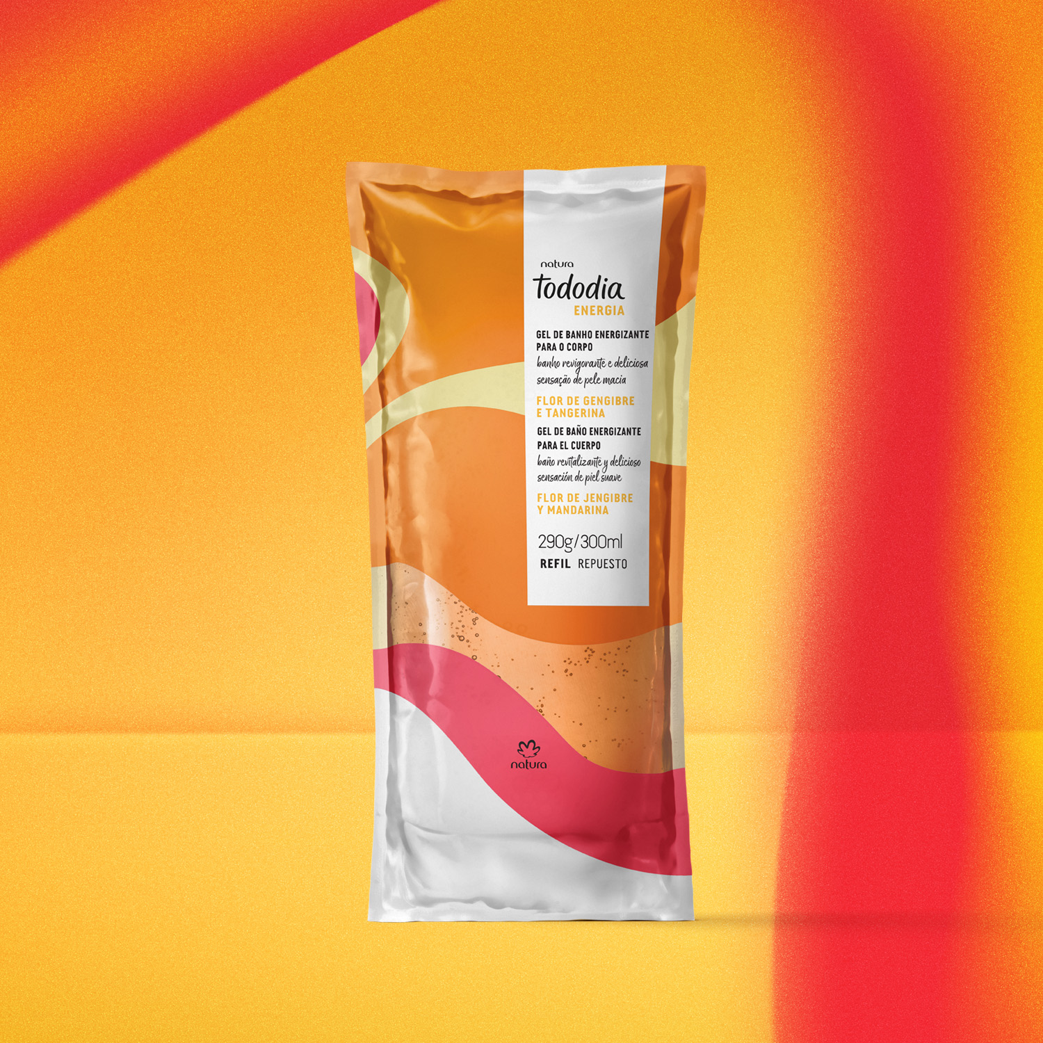 Repuesto Jabon líquido en gel Tododia Flor de jengibre y Mandarina