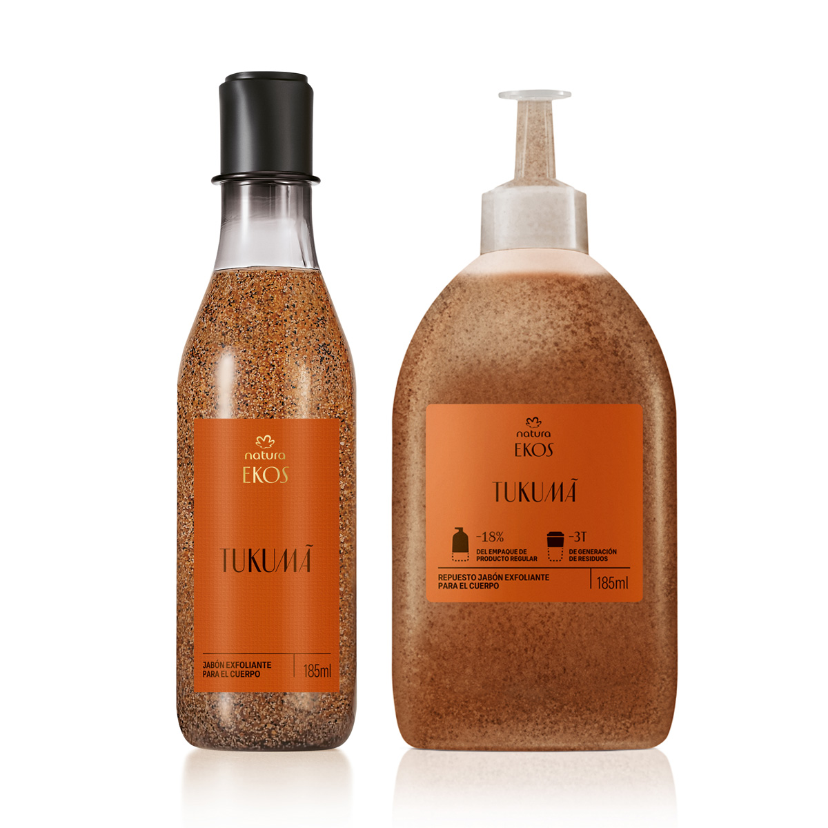 Kit Jabón Líquido Exfoliante Corporal Ekos Tukuma con Repuesto