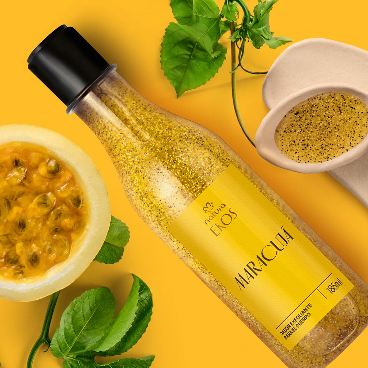 Jabón Líquido Exfoliante para el Cuerpo Ekos Maracuyá