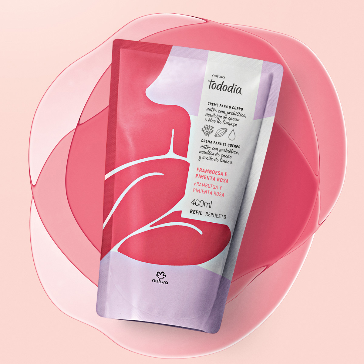 Kit Duo Hidratante Corporal Tododia Frambuesa Refill