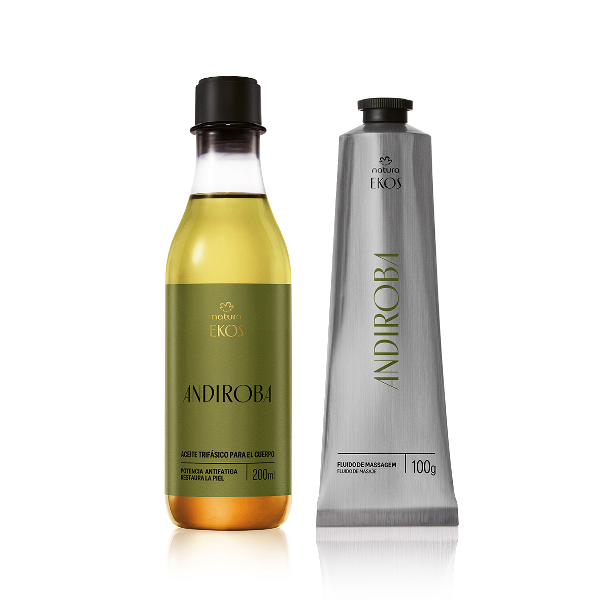 Kit Aceite y Fluido de Masaje Corporal Ekos Andiroba
