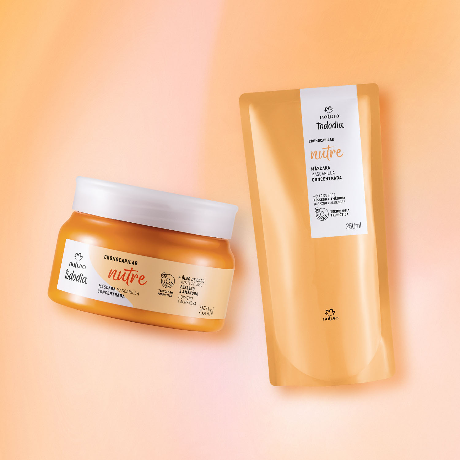 Kit Mascarilla de Nutrición con Repuesto Tododia Durazno y Almendra