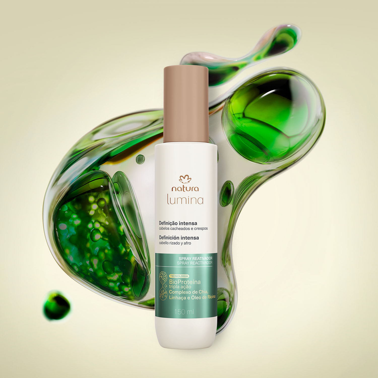 Spray humidificador reactivador para Cabellos Rizados y Afro