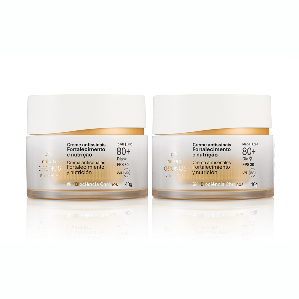 Kit Duo Crema antiseñales Fortalecimiento y nutrición 80+ día - 40 g