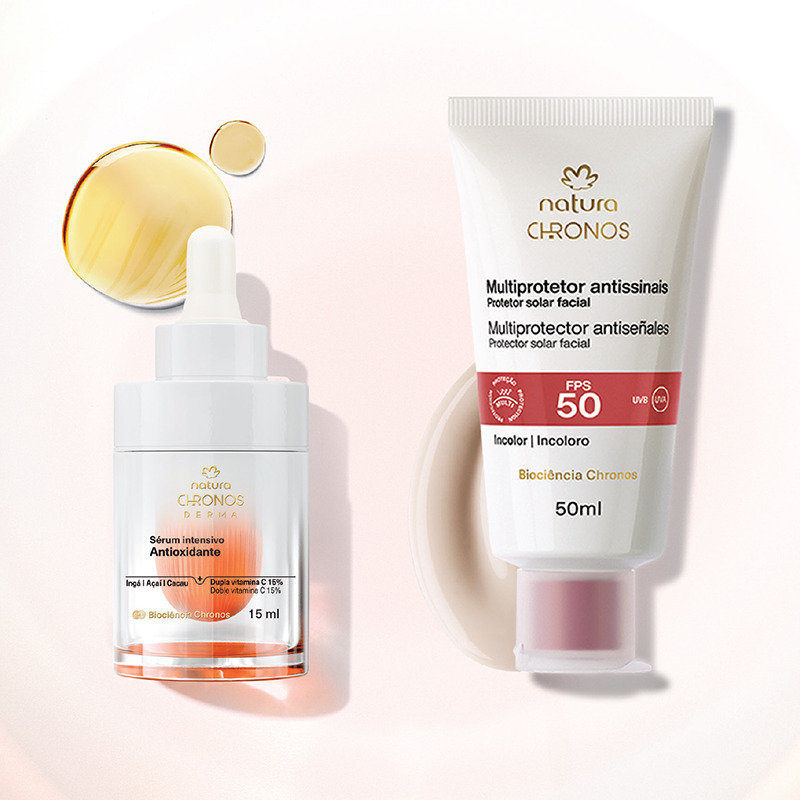 Kit Rutina Antioxidante Serum + Protector