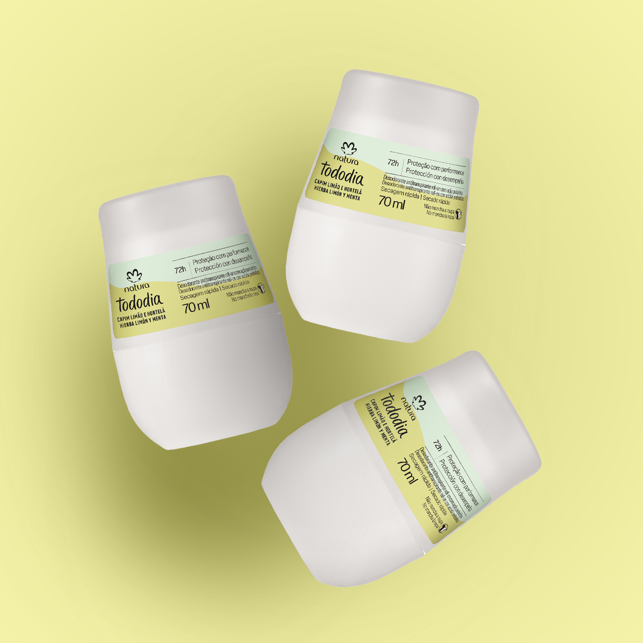 Kit Desodorante Antitranspirante Roll-on Tododia Hierba Limón y Menta