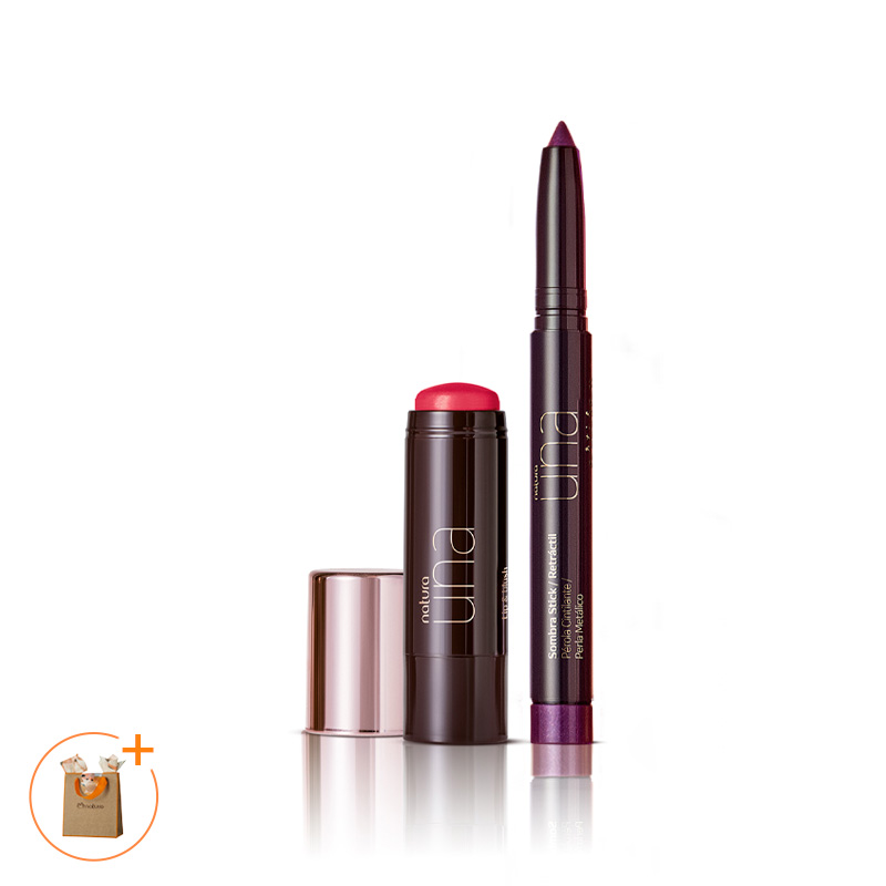 Regalo Una Blush Coral con Sombra Stick Violeta Metálico