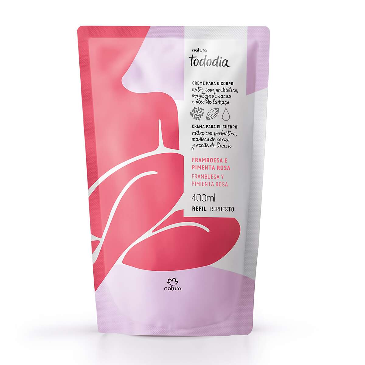 Repuesto crema nutritiva para cuerpo frambuesa y pimienta rosa - 400ml