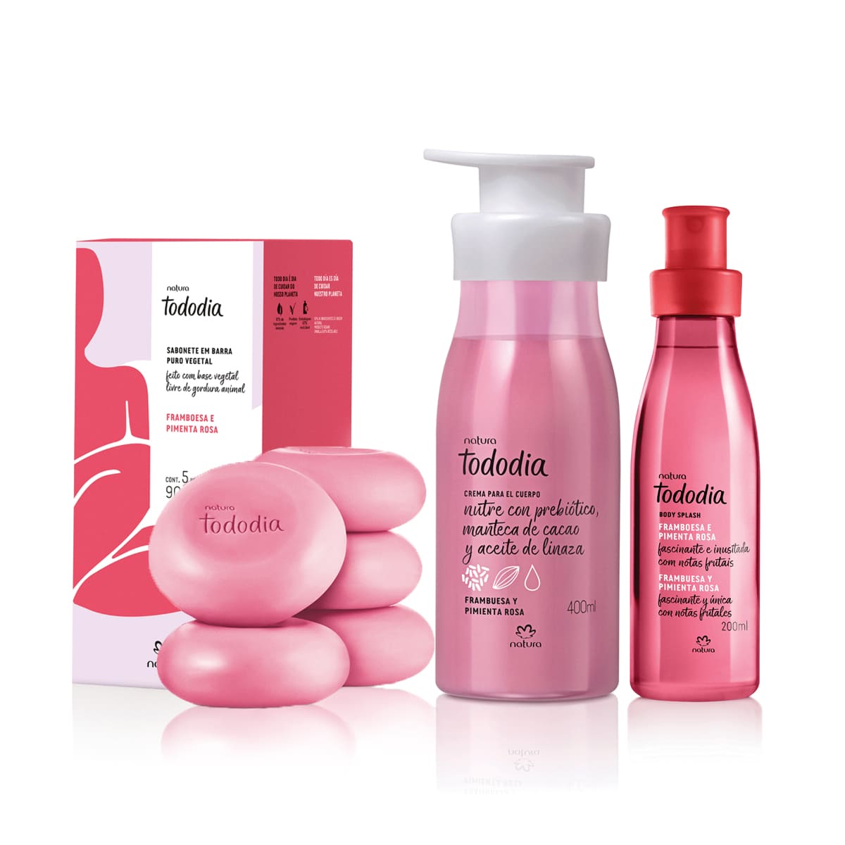 Kit Completo Tododia Frambuesa y Pimienta Rosa
