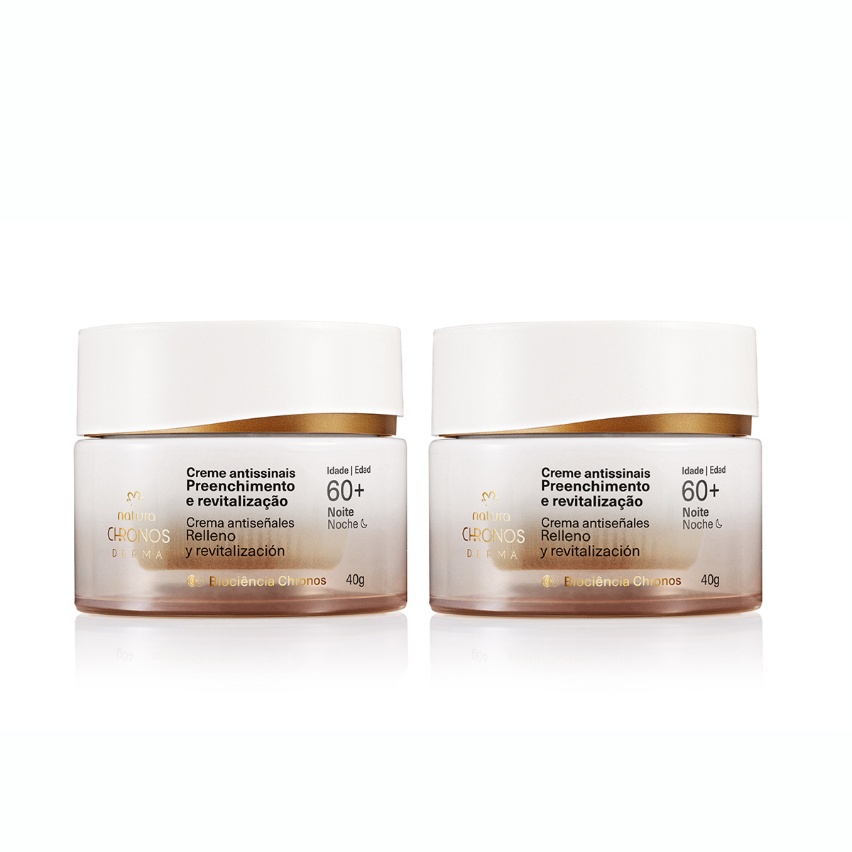 Kit Duo Crema antiseñales​ Relleno y revitalización 60+ noche - 40 g