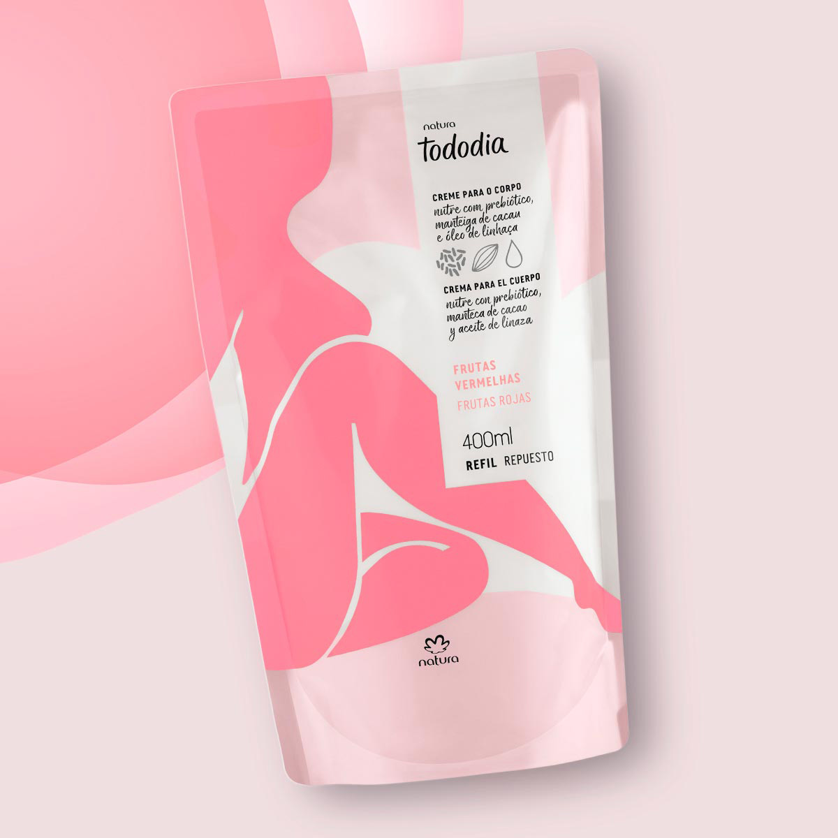 Kit Duo Hidratante Corporal Tododia Frutas Rojas Refill