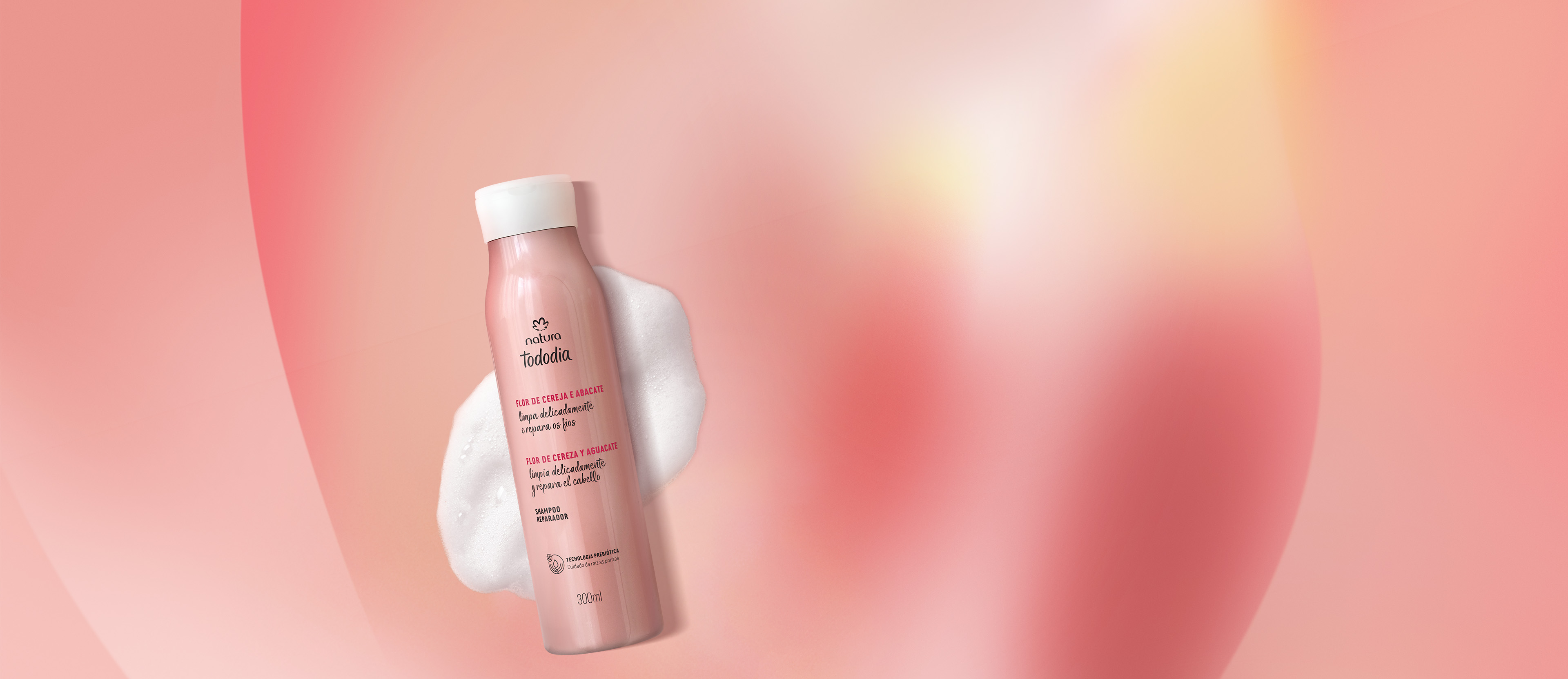 Shampoo Reparador Flor de Cereza y Palta Tododia