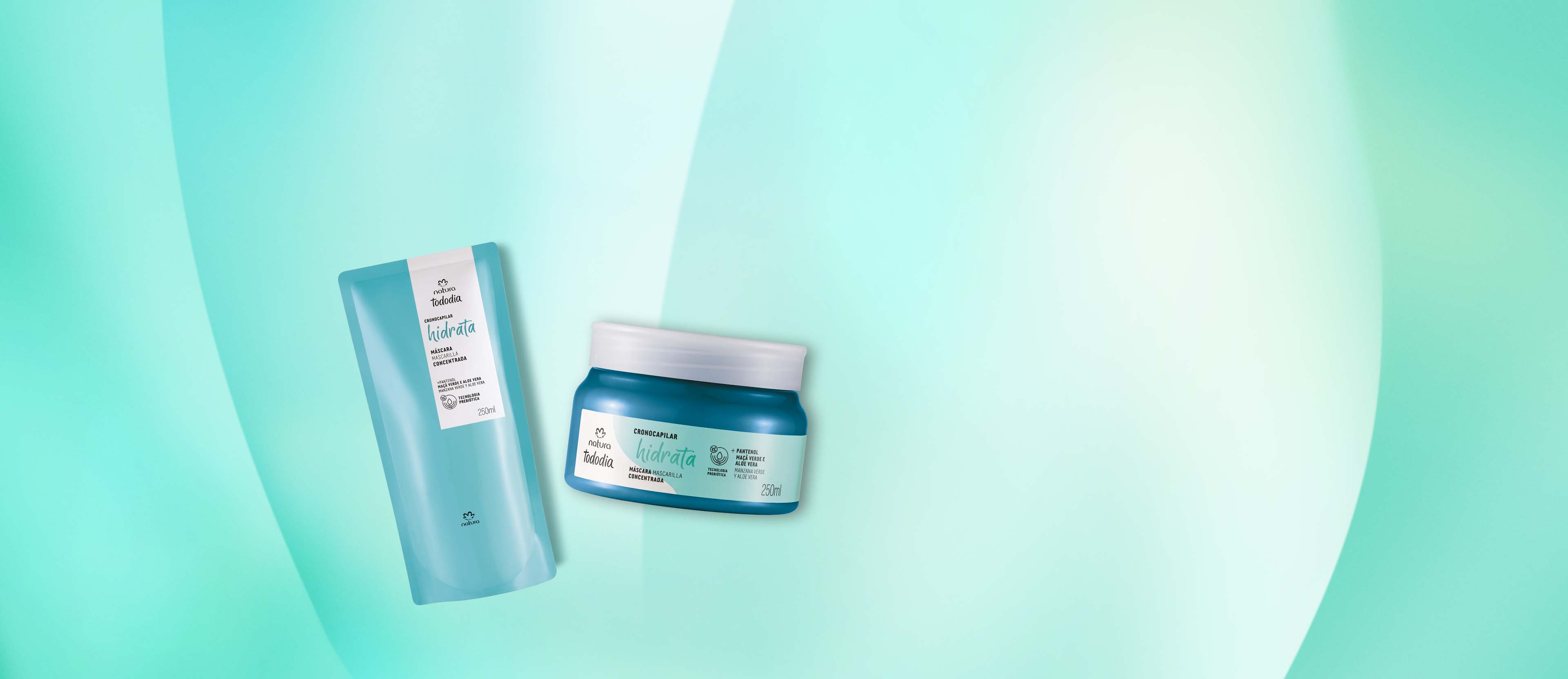 Kit Mascarilla de Hidratación con Repuesto Tododia Manzana Verde y Aloe Vera