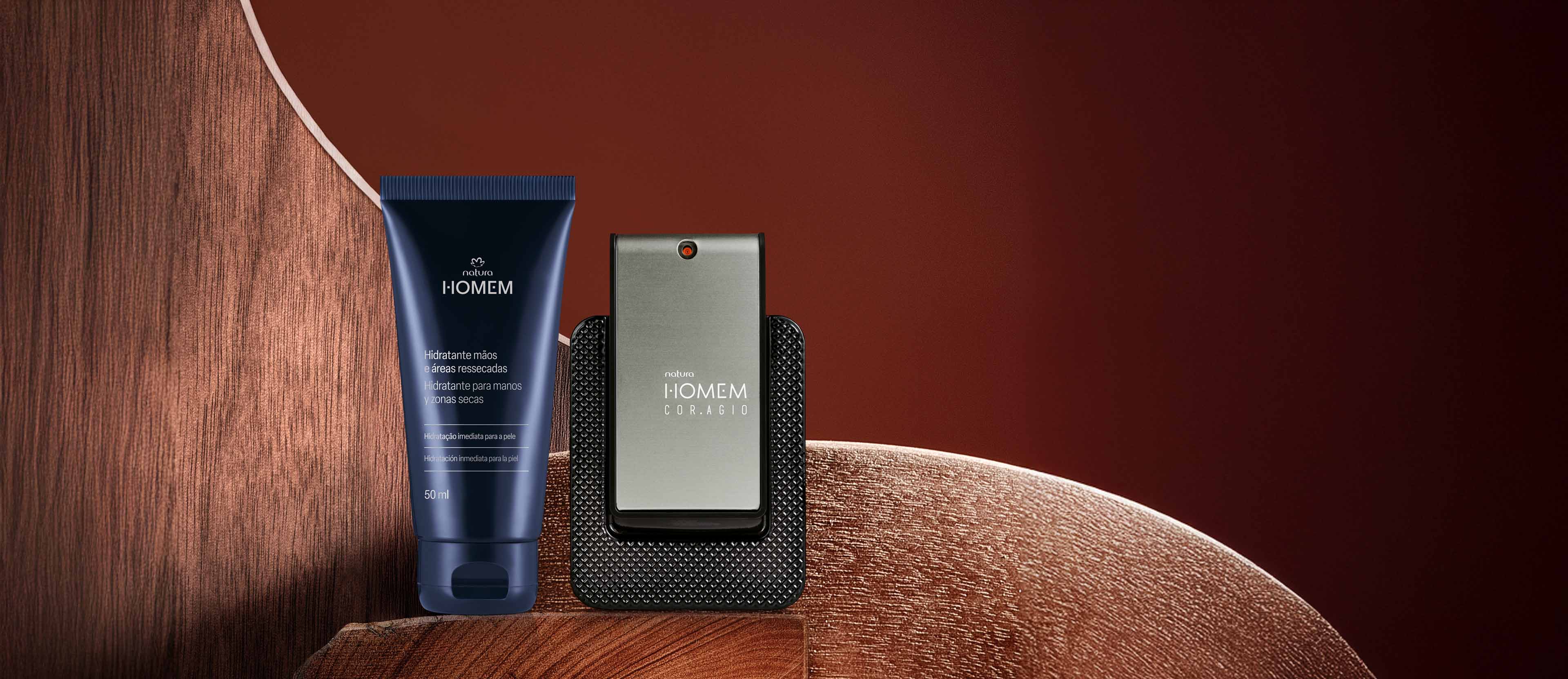 Kit Eau de Parfum Homem Cor.agio y Hidratante de Manos