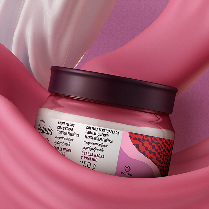 Crema aterciopelada corporal Tododia Cereza negra y praliné