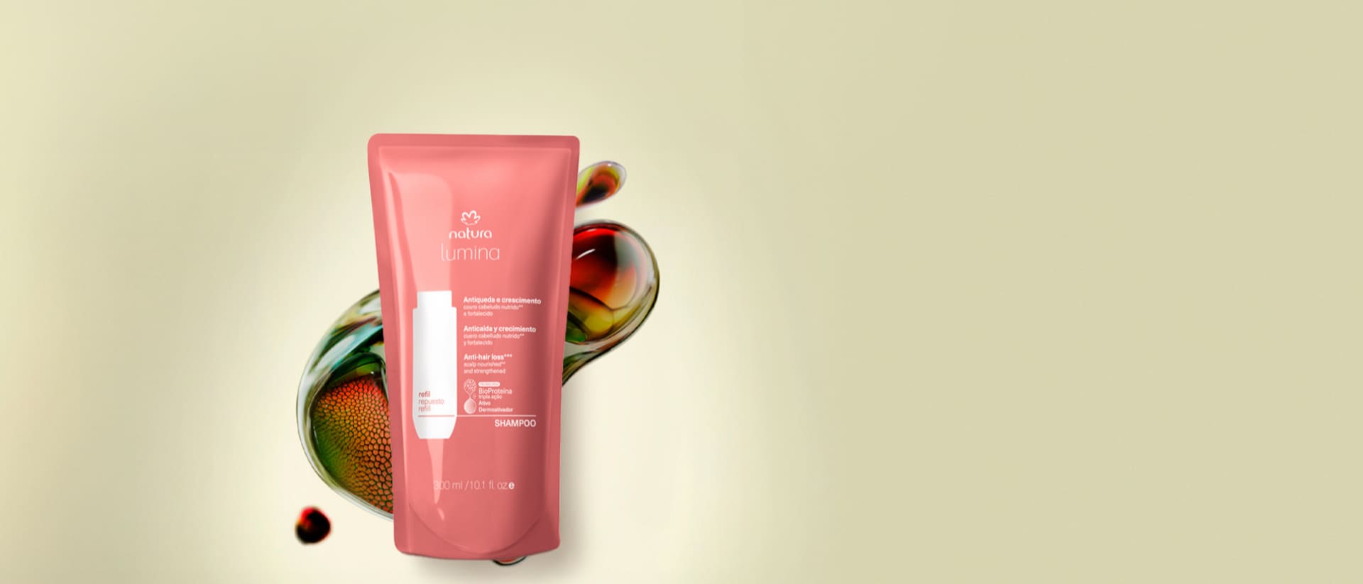 Repuesto Shampoo Anticaída y Crecimiento Lumina 300ml