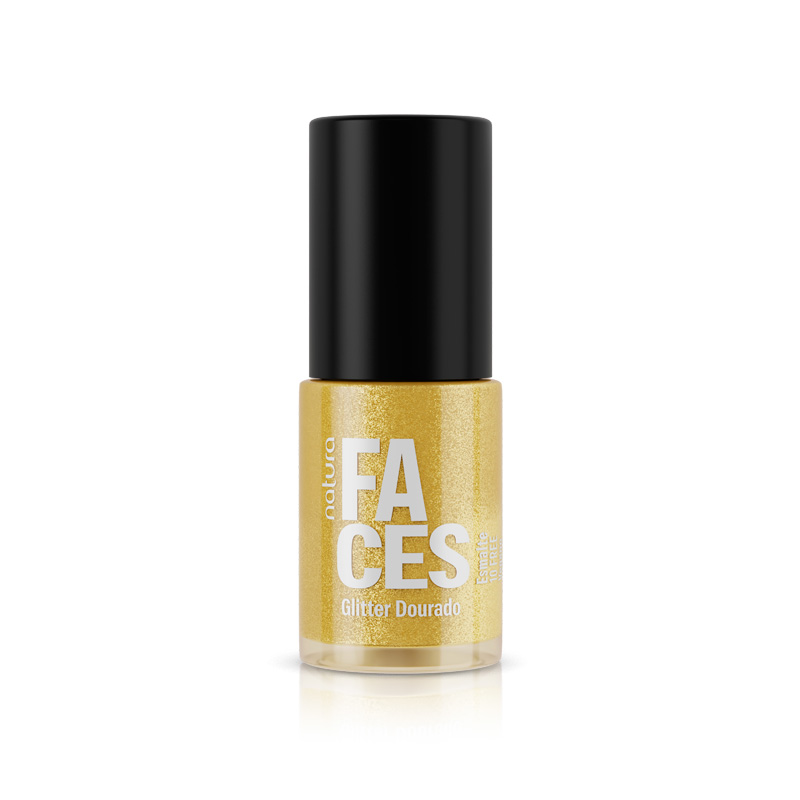 Esmalte de uñas Glitter Faces Dorado - 6 ml