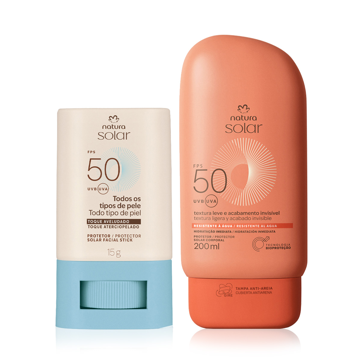 Kit Protector Solar Facial Stick y Protector Solar Corporal FPS 50 Natura Solar