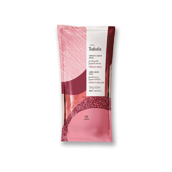 Repuesto Jabón líquido en gel Tododia cereza y avellana - 300 ml