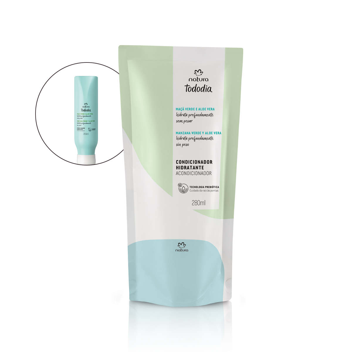 Acondicionador hidratante Tododia Manzana Verde y Aloe Vera - 280 ml