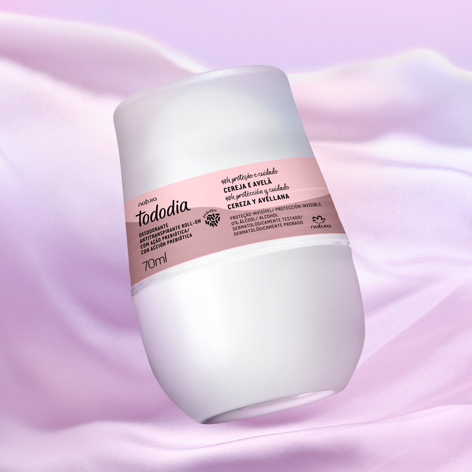 Desodorante antitranspirante roll on Tododia cereza y avellana