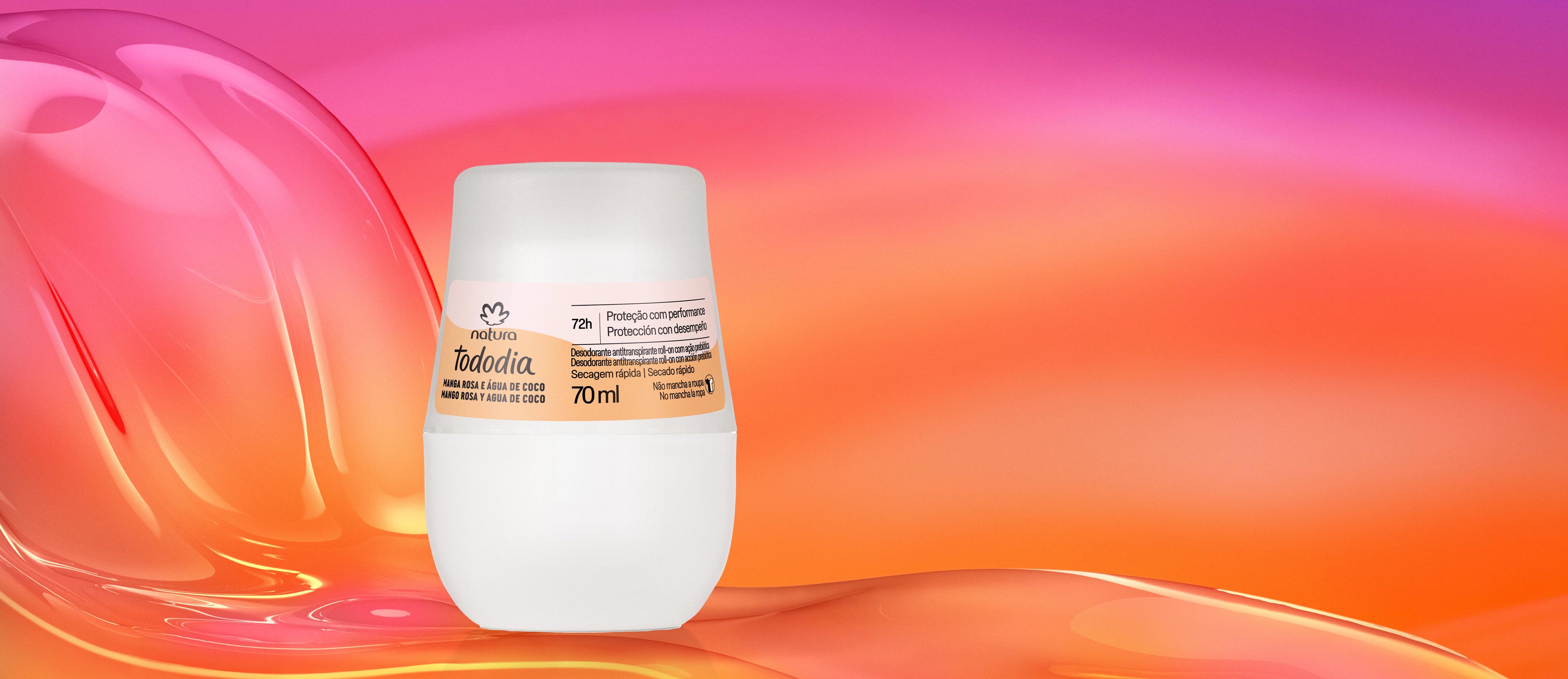 Desodorante Antitranspirante Roll-on Tododia Mango Rosa y Agua de Coco