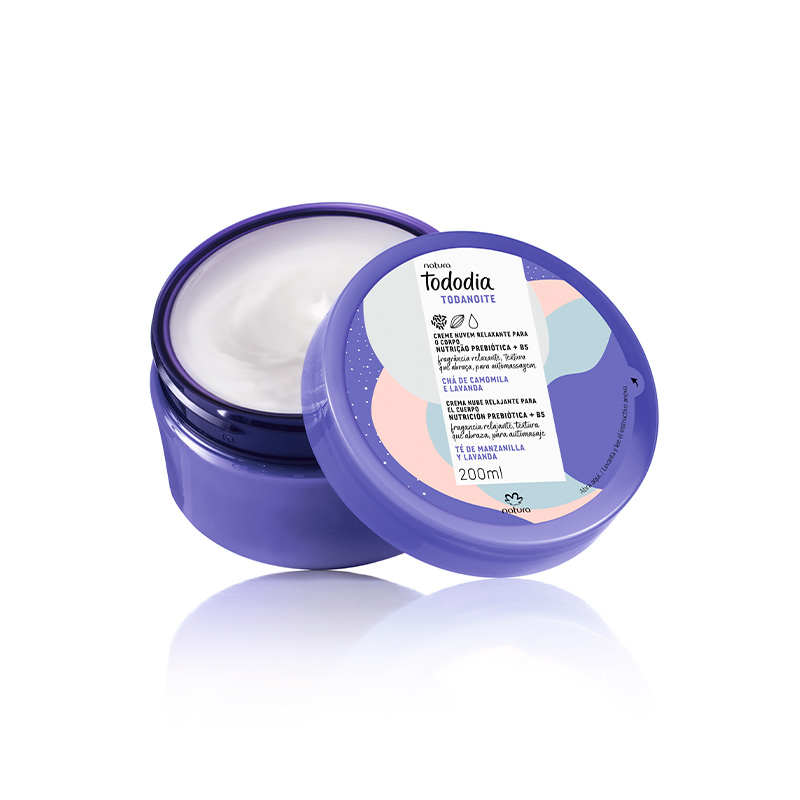 Crema nube relajante para el cuerpo Tododia té de manzanilla y lavanda - 200 ml