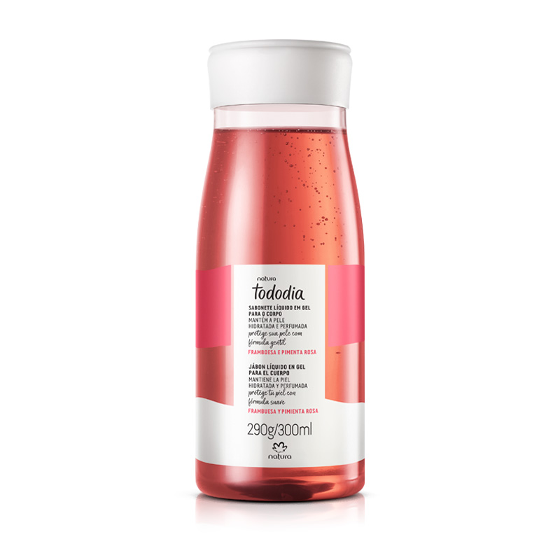 Jabon Liquido Corporal Frambuesa y Pimienta Rosa Tododia - 300ml