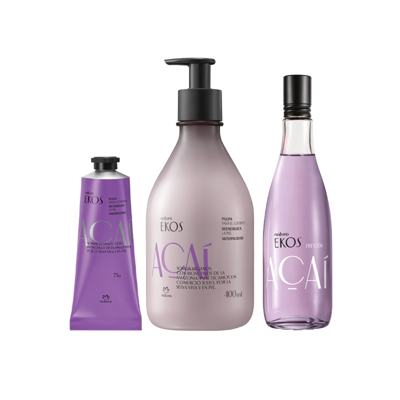 Kit Ekos Açaí piel iluminada y radiante