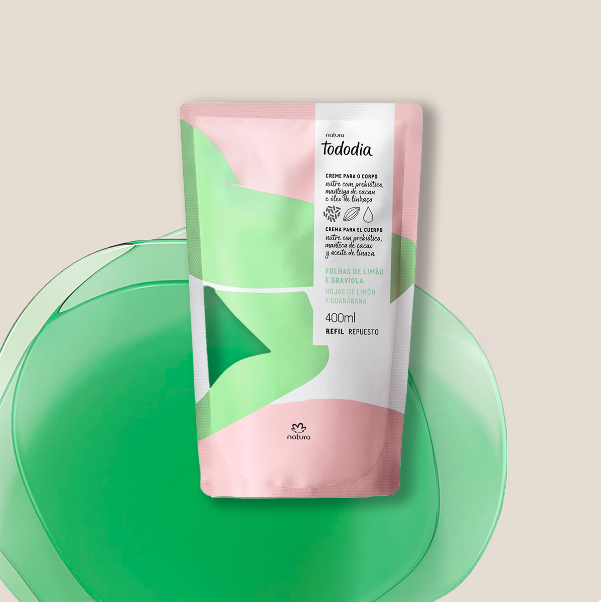 Kit Duo Hidratante Corporal Tododia Hojas de limon Refill