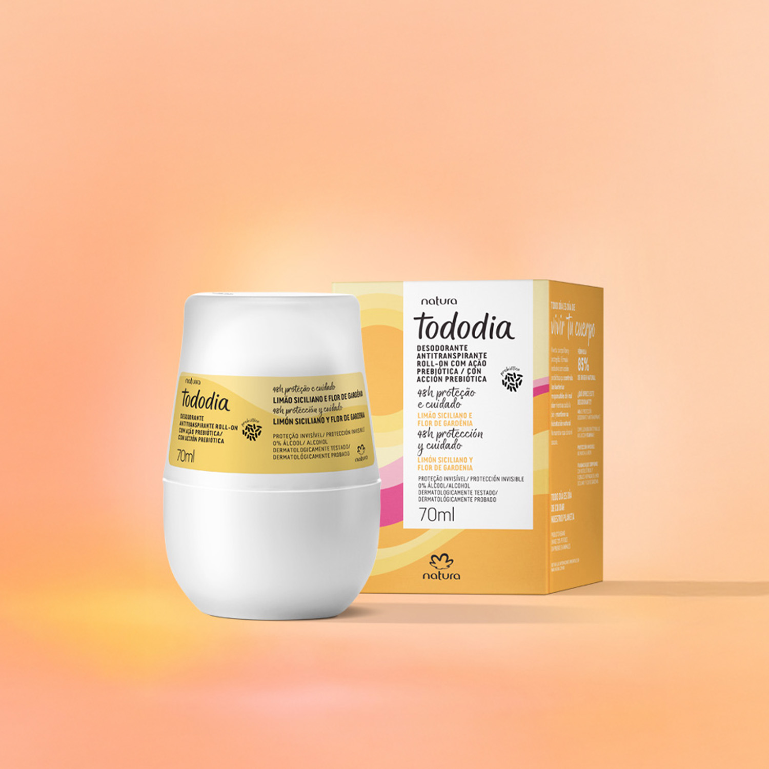 Desodorante antitranspirante roll on Tododia Limón siciliano y flor de gardenia