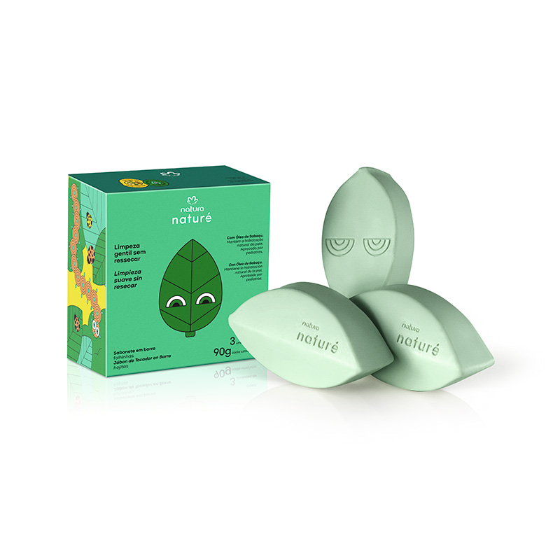 Jabones en barra hojas Natur&eacute; - 3 unidades de 90 g cu