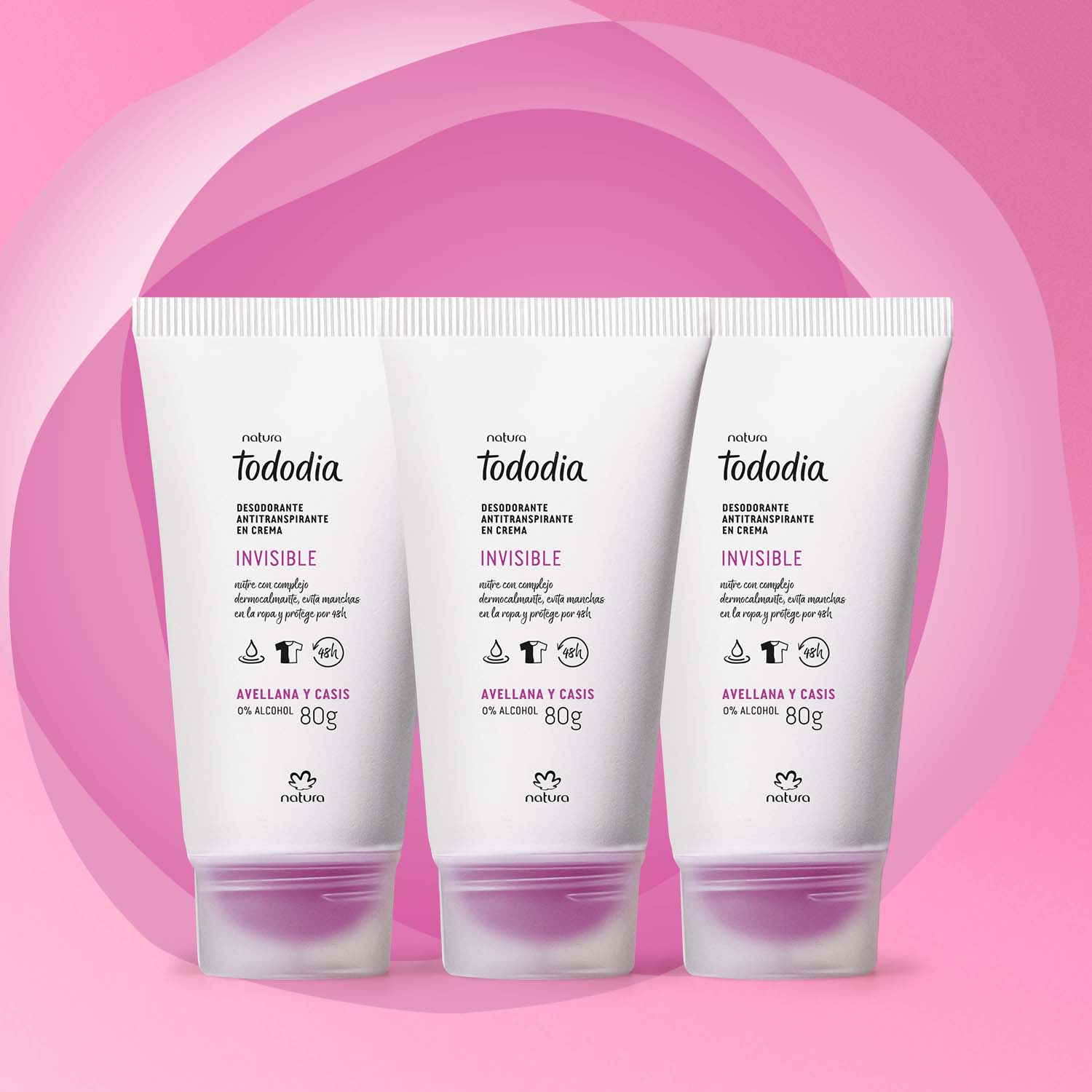 Kit Desodorante en Crema Tododia Avellana y Casis (3 unidades)