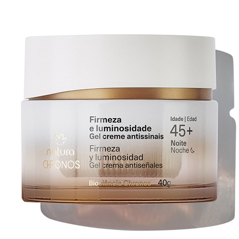 Gel crema antiseñales​ Firmeza y luminosidad Chronos 45+ noche - 40 g